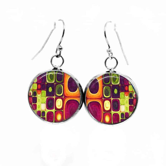 Boucles d'oreilles pendantes Thème Klimt