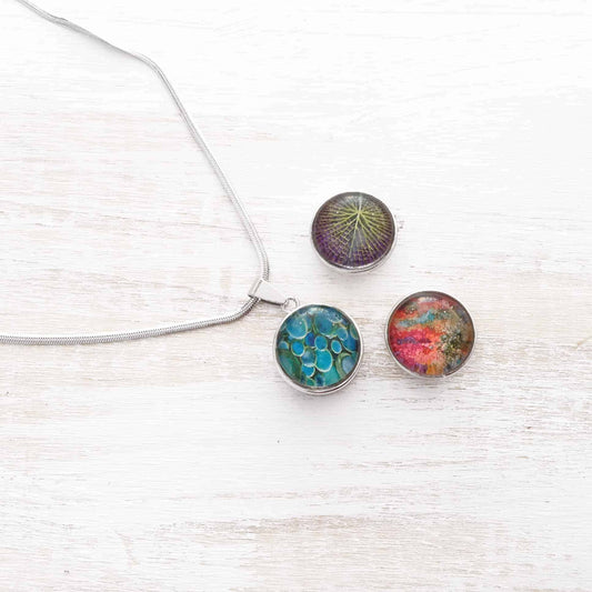 Collier petit format en acier inoxidable pour boutons de 16mm et 18mm