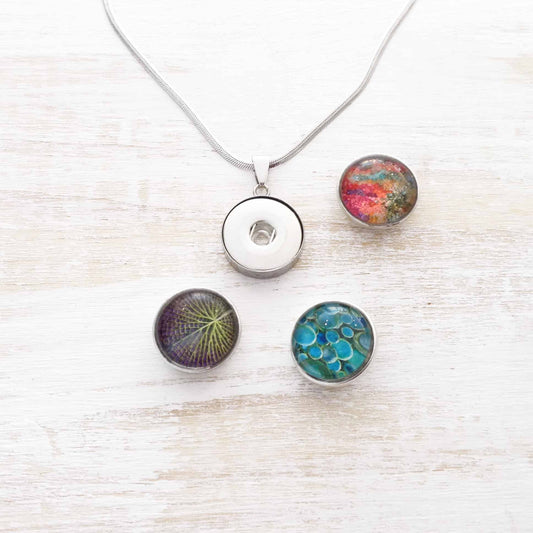 Collier petit format en acier inoxidable pour boutons de 16mm et 18mm