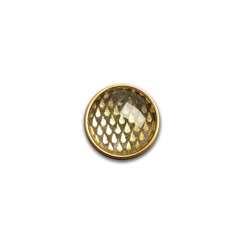 Bouton - cabochon pour bijoux personnalisables avec le thème gouttes d'or