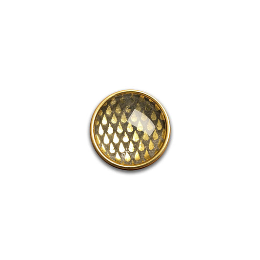 Bouton - cabochon pour bijoux personnalisables avec le thème gouttes d'or