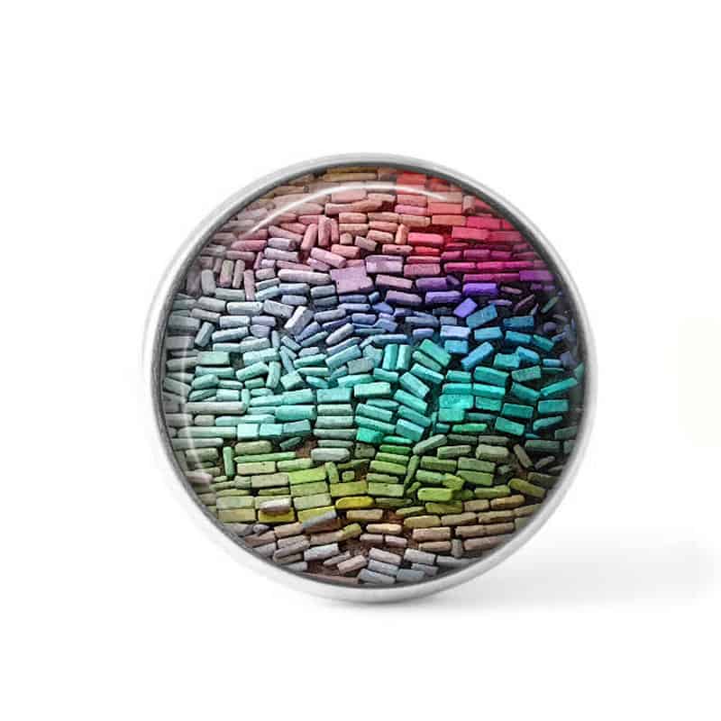 Bouton cabochon clipsable pour bijoux interchangeables :