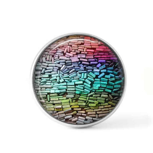 Bouton cabochon clipsable pour bijoux interchangeables :