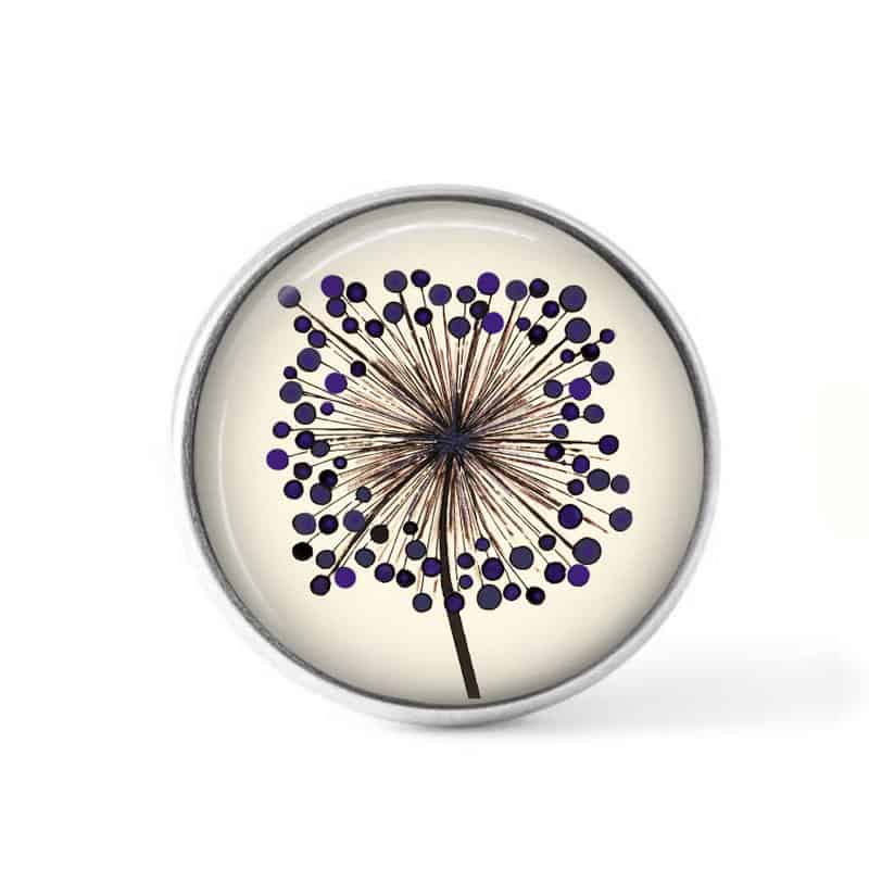 Bouton cabochon clipsable pour bijoux interchangeables :