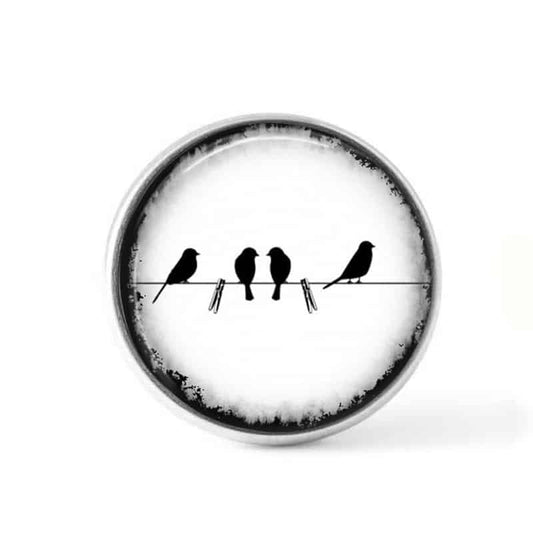 Bouton cabochon clipsable pour bijoux interchangeables :