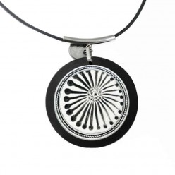 Customizable necklace for cabochon / snap button in silver gray: only necklace