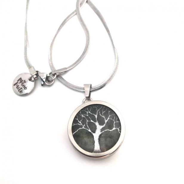 Tree of Life interchangeable pendant on stainless steel Chain