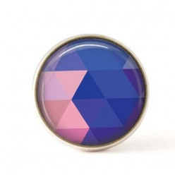 Interchangeable clip on buttons blue triangles