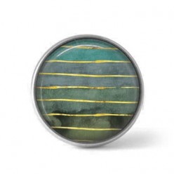 Bouton / Cabochon pour bijoux personnalisables - Motif Géode vert et turquoise "été"