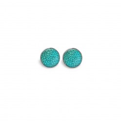 Stud earrings featuring a crackled turquoise theme