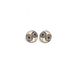 Stud earrings featuring an Agapanthus flower theme