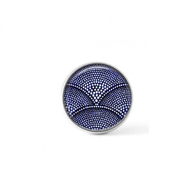 Cabochon / bouton pour bijoux interchangeables - Batik bleu marine