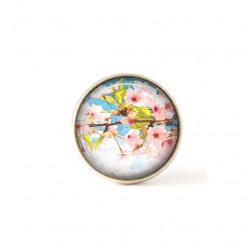Interchangeable clip on buttons cherry blossoms.