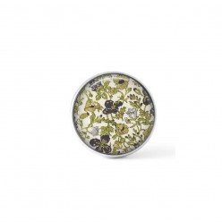 Cabochon / bouton pour bijoux interchangeables - thème floral violet Liberty's Meadow