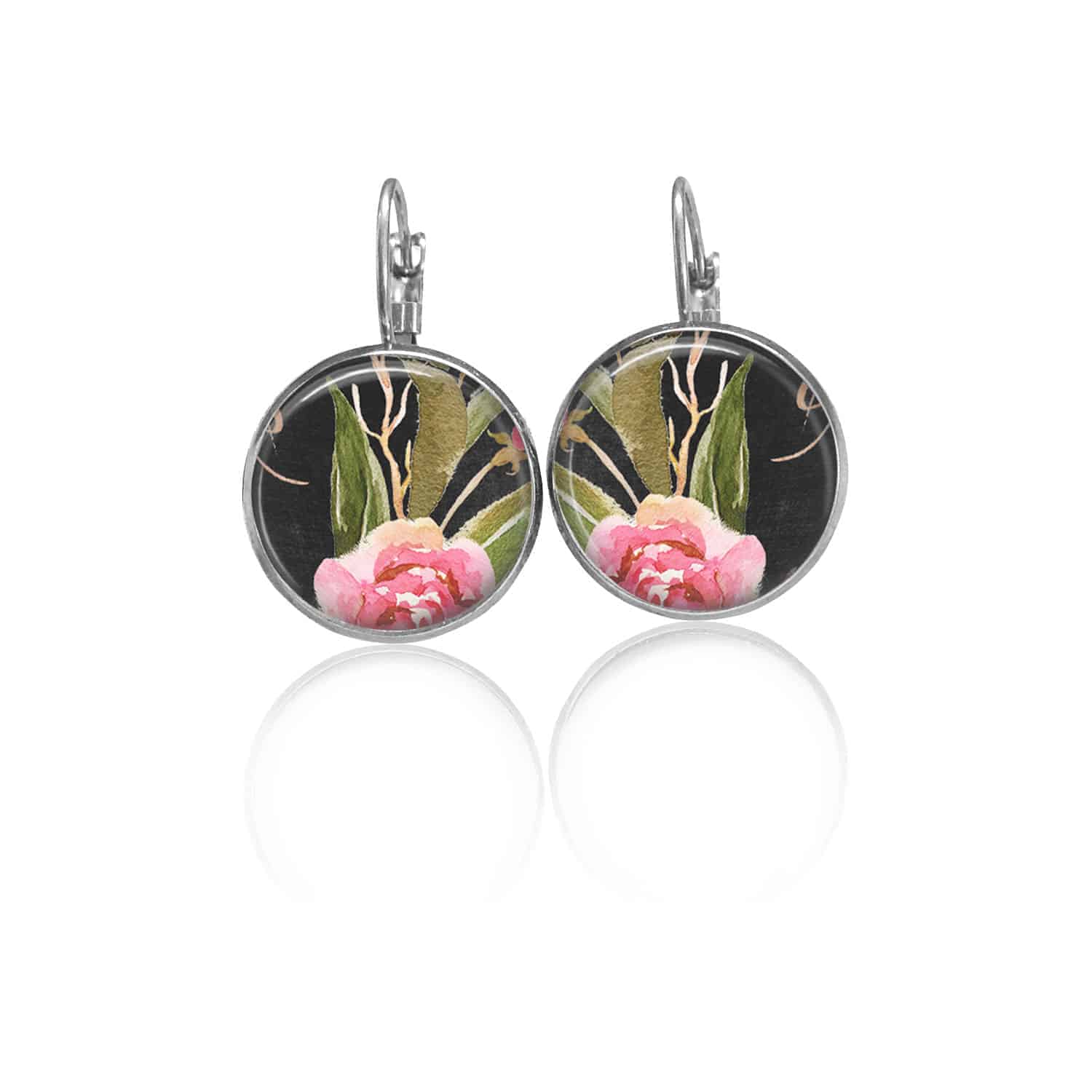 Boucles d'oreilles Boho floral fleur de rose