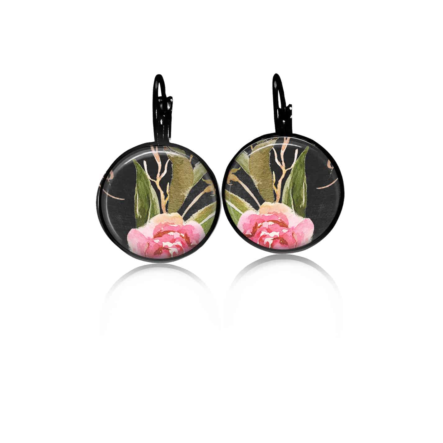 Boucles d'oreilles Boho floral fleur de rose