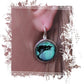 Boucles d'oreilles dormeuses avec theme "Arbre acacia" bleues turquoises