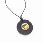 Collier interchangeable en acrylique noir ou bois de teck - cordon simple - le collier seul