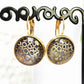 Boucles d'oreilles dormeuses or rose et or : collection Géodes "Cercles"