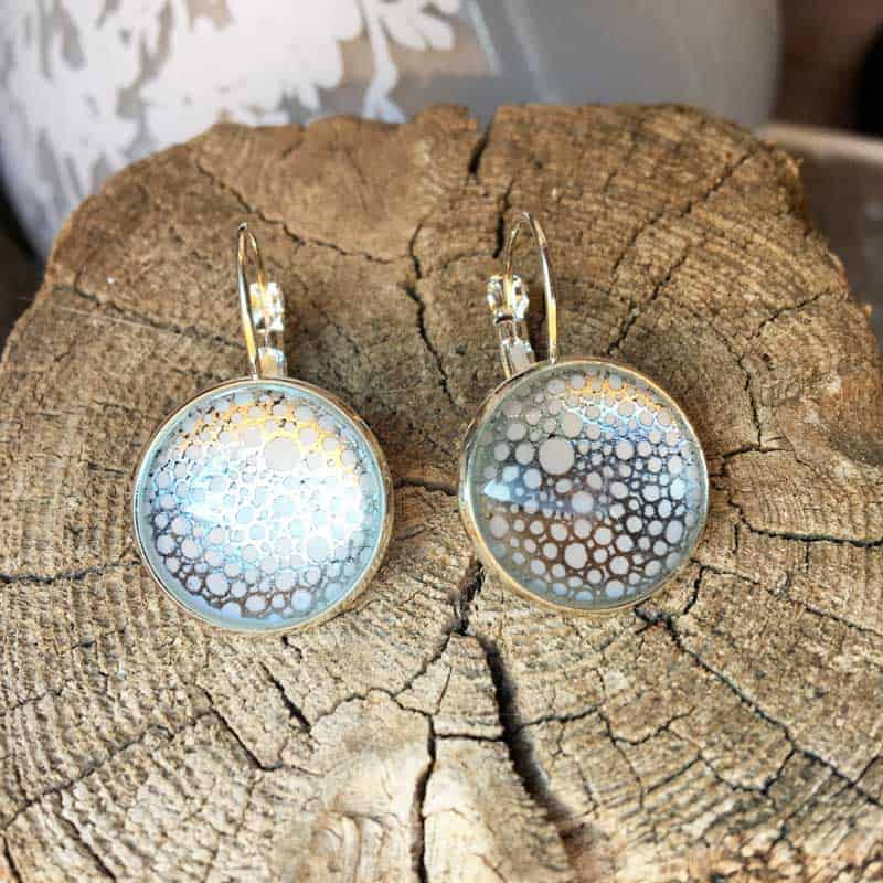 Boucles d'oreilles dormeuses cercles d'argent