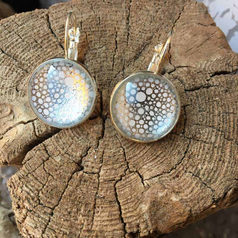 Boucles d'oreilles dormeuses cercles d'argent