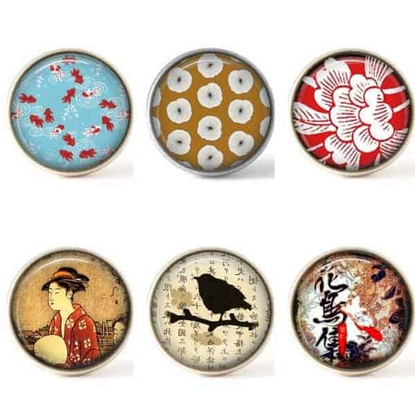 Lot de boutons interchangeables - Collection Japonisante