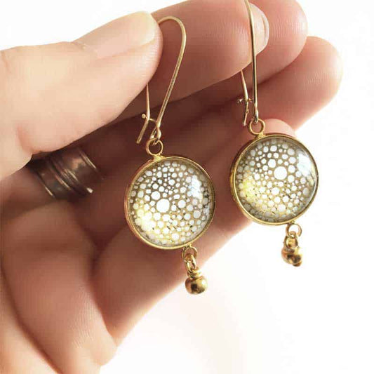 Boucles d’oreilles pendantes cercles d’or