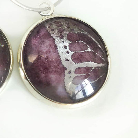 Butterfly Wings Silver Purple