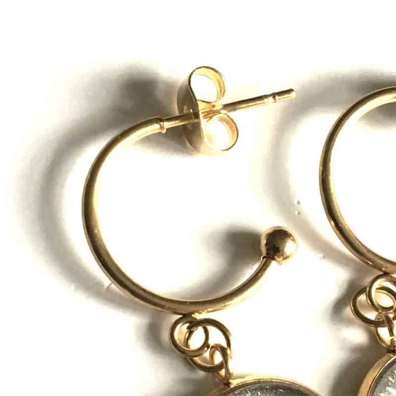 Sunshine Gold Stainless Steel 12mm C Shaped Hoops