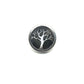 Bouton - cabochon pour bijoux personnalisables avec le thème arbre de la vie hiver argent et vert sauge