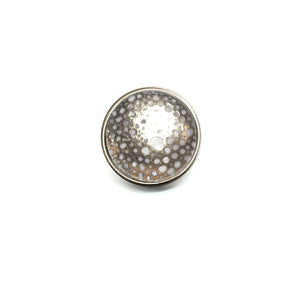 Bouton / cabochon 25mm pour bijoux personnalisables points argent