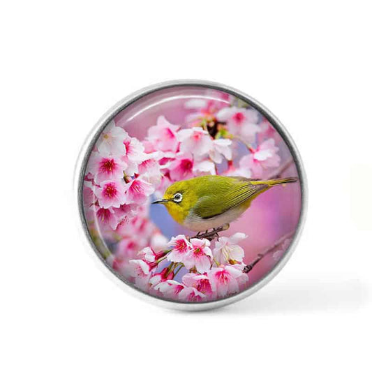 Bouton cabochon clipsable pour bijoux interchangeables : 