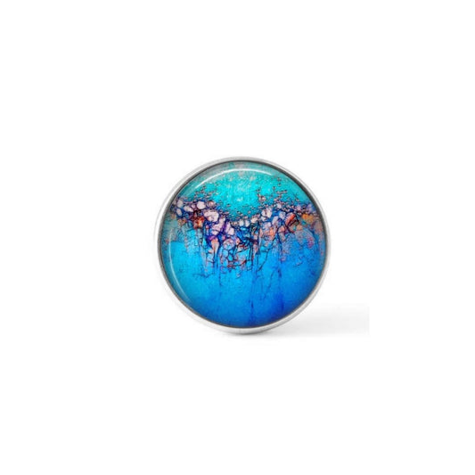 Cabochon / bouton pour bijoux interchangeables - Thème bleu profond d'été Litha