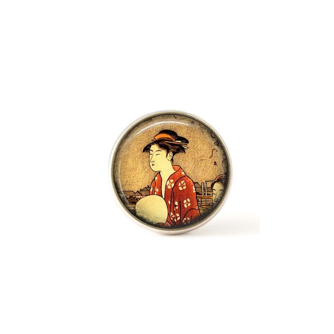 Bouton / Cabochon pour bijoux interchangeables- Geisha.