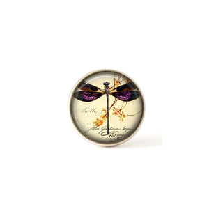 Button / Cabochon for interchangeable jewelry-Dragonfly..