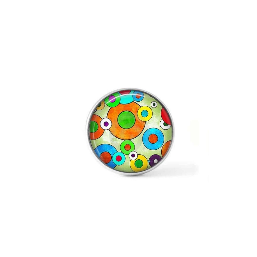 Bouton cabochon clipsable pour bijoux interchangeables : Thème Ronds Pop