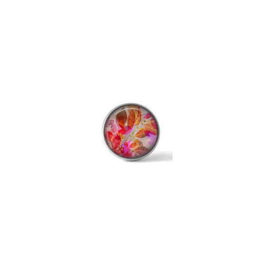 Bouton / Cabochon pour bijoux interchangeables - Summertime feuillage Rouge