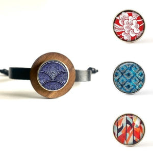 Thin leather bracelet starter pack - blue and red 