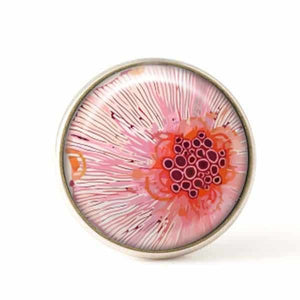 Button / Cabochon for interchangeable jewelry - Abstract Giclée Rose.